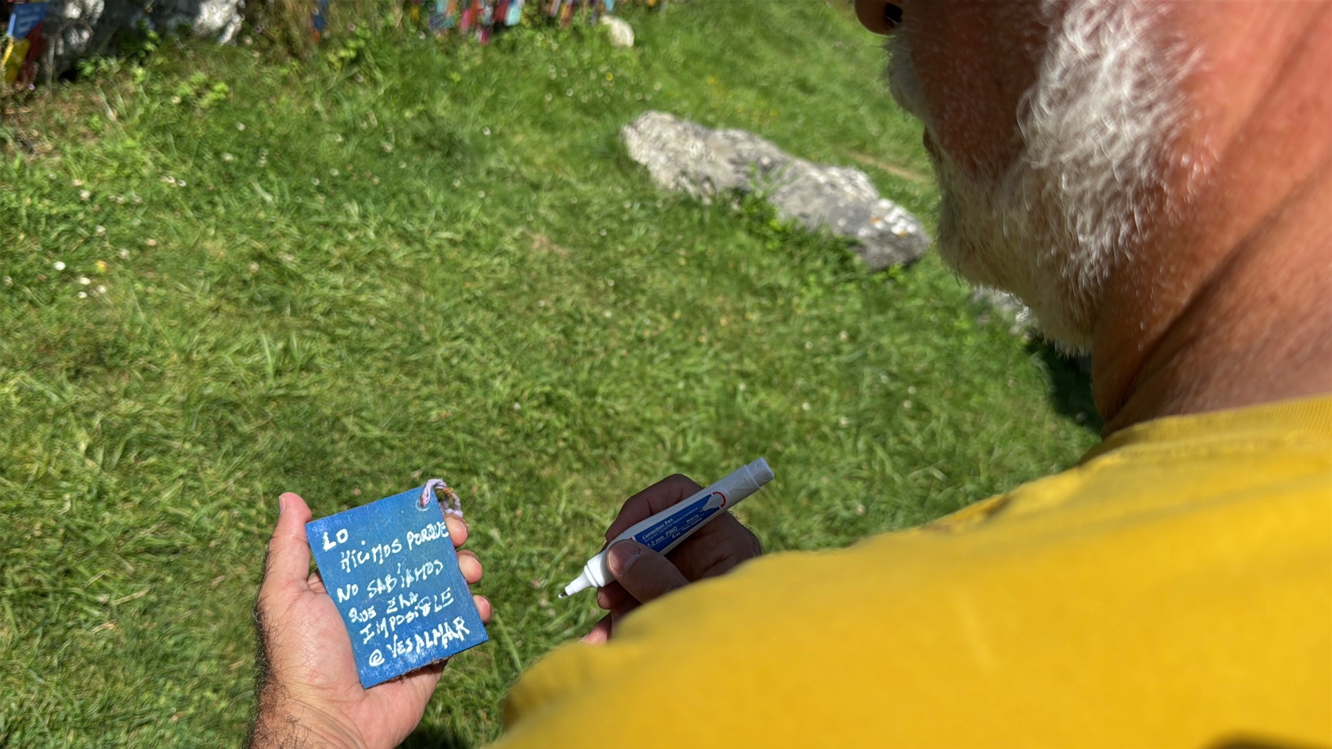 Nota escrita a mano durante trabajo de campo en el litoral